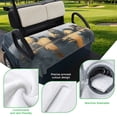 thumbnail image 5 of Golf Cart Seat Covers for 2 Seater,Gold Black Building Microfiber Cart Seat Towel Blanket,Modern Chic City Oil Painting Absorbent Breathable Non Slip Bench Seats Protector for Golf Course 51"x31", 5 of 9