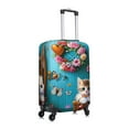 thumbnail image 6 of Salouo Whimsical Cats and Flowers Scene Pattern Travel Dust-proof Suitcase Cover, Softside Suitcase Protector Luggage Cover Protector for 18-32inch ,Not Included Suitcase, 6 of 8