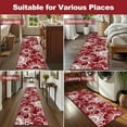 thumbnail image 3 of Findosom Runner Rug for Hallway 2x6 ft,Non-slip Machine Washable Runners Flower Floor Mats Low Pile Carpet Rug Runner with Rubber Backing for Entryway Doormat Bathroom Kitchen Laundry Room,Red, 3 of 9