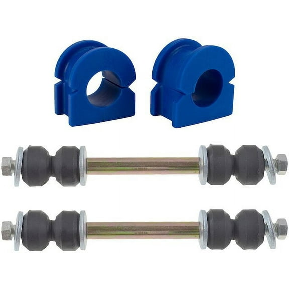 Front Sway Bar Link and Bushing Kit 4 Piece - Compatible with 2007 - 2018 GMC Sierra 1500 2008 2009 2010 2011 2012 2013 2014 2015 2016 2017