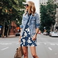 thumbnail image 4 of Vsdgher Robes d'Été Imprimé Requin pour Femmes Robe de Plage Décontractée Col en U Sans Manches Robe d'Été Ample avec Poche, 4 of 7
