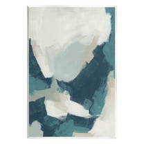 Stupell Brushed Abstract Blue & Beige Abstract Painting Wall Plaque Unframed Art Print Wall Art