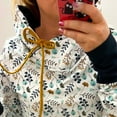 thumbnail image 5 of Palato Women's Plus Size Tops,Women Sexy Crop Floral Stripe Printed Splicing Workout Outwears Long Sleeve V-Neck Hoodies Sweatershirt Casual Fall Blouse Tops, 5 of 5