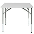 thumbnail image 6 of Emma + Oliver 2.79-Foot Square Height Adjustable Granite White Plastic Folding Table, 6 of 10