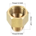 thumbnail image 2 of Adaptador de Rosca Macho SAE Flare Uxcell SAE Flare Rosca Hembra Conector de Tubo de Latón 1/2 SAE a 5/8 SAE 1, 2 of 5