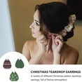 thumbnail image 4 of Christmas Faux Leather Earrings，Christmas Dangle Earrings, 4 of 5