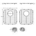 thumbnail image 3 of Paquete De 2 Rejillas Para Fregadero De Cocina De Acero Inoxidable, 13,2 X 11,6 X 1,2 Pulgadas, Protectores De Fregadero Con Orificio De Drenaje Trasero, Rejilla Inferior Para Fregadero Para La Parte, 3 of 5