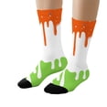 thumbnail image 4 of AWZXDE Ice Print Novelty Ankle Socks For Boys Girls Soft Blend Breathable Casual Wear Kids Orange,7-12 Years, 4 of 4