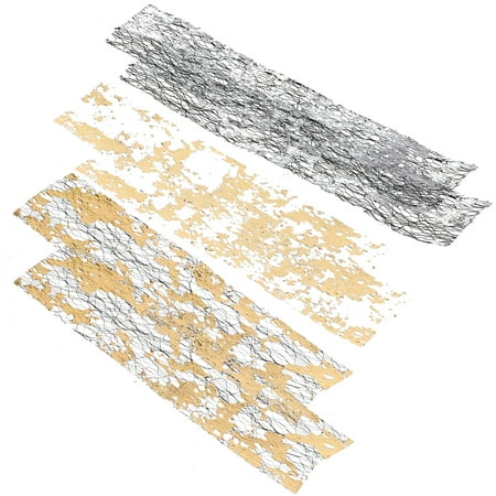 Nail Art Accessories DIY Manicure Jewelry Imitation Gold Sliver Copper Foil Japanese Leaf 6 Pcs