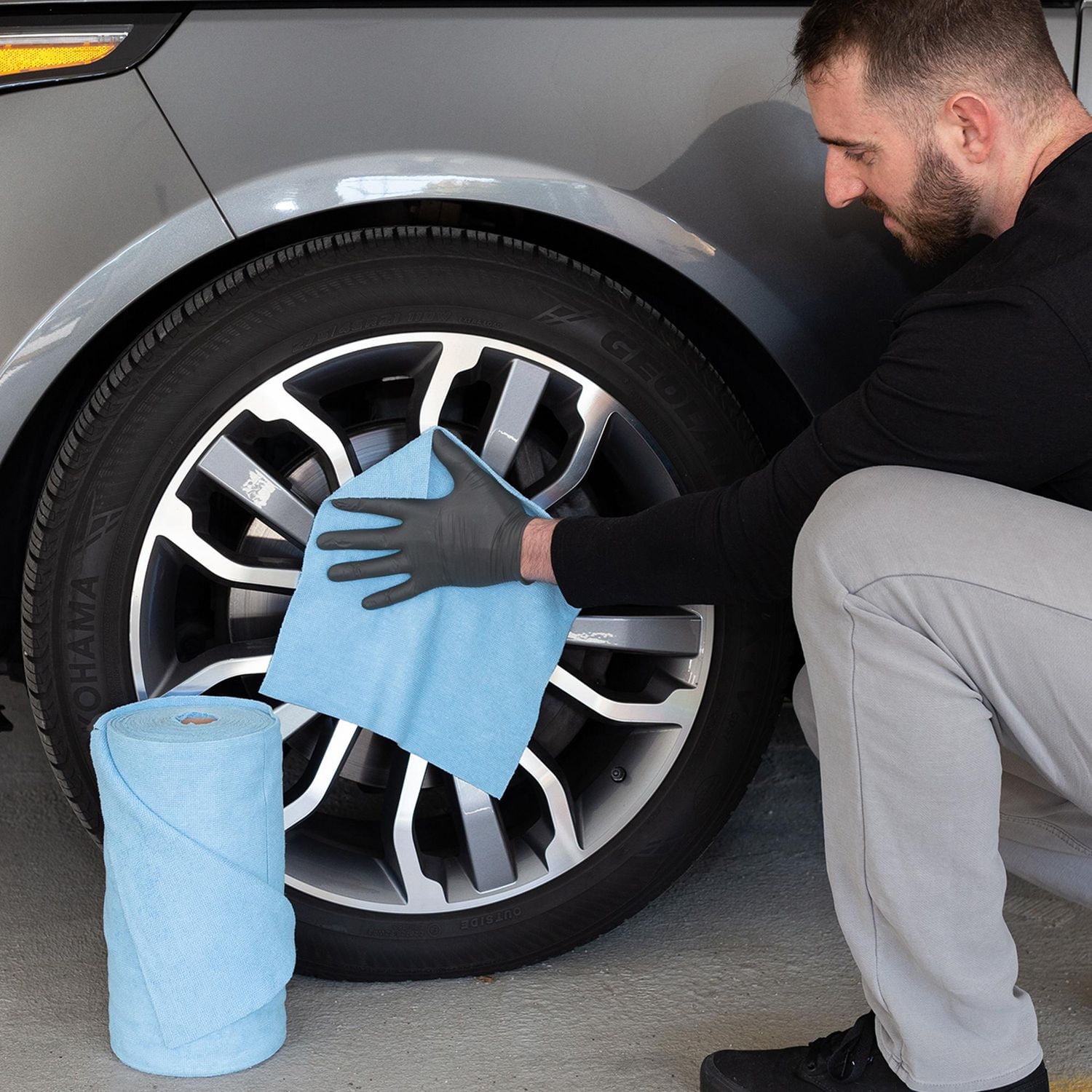 Auto Drive Tear Away Multi-Purpose Microfiber Towel Roll, 75 Pack, All Purpose Microfibre Towels