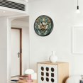 thumbnail image 6 of Indoor 12' Voice-Activated Luminous Decoration Wall Clock With LED Night Light Teal Blue and Beige, 6 of 8