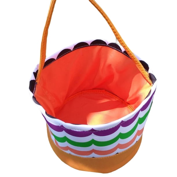 Bearachild Bolsa de Halloween Poliéster Gran capacidad Presente Aspecto lindo Cubos de vacaciones Decorativos Día de Todos los Bolsas con asa de Almacenamiento y organización del hogar cuatro Bearachild HA060897-04B