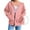 #0069-Pink, variant on Ailaofu Women's Casual Oversized Zip Up Hoodie Sweatshirt Long Sleeve Drawstring Hooded Jacket Everyday Wear Pockets