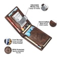 thumbnail image 5 of FeiYen Men Minimalist Skull Bifold Leather Wallet - RFID Blocking Front Pocket Money Clip, 5 of 7