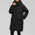 thumbnail image 2 of Patlollav Womens Winter Jackets Casual Loose Pocket Zippered Tops Reversible Long Cotton Coats, 2 of 7