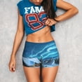 thumbnail image 3 of Yiaed Mountain Cottage In Snow Print Women's Athletic Shorts Running Shorts Sporty Short High Waisted Elastic Workout Shorts for Yoga Gym Running & Sports -XX-Large, 3 of 8
