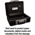 thumbnail image 5 of Fireproof Safe Box with Key Lock, Chest Safe with Carrying Handle to Secure Money, Jewelry, Documents, 0.25 Cubic Feet, 6.3 x 15.3 x 12.1 Inches, 5 of 5