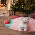thumbnail image 5 of Daiia Colorful Dog Cat Collage Drawing Merry Christmas Tree Skirt , Xmas Large Lace-up Tree Skirt, Santa Snowflakes Rustic Home Decorations New Year Party Farmhouse Decor-30", 5 of 6