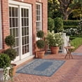 thumbnail image 5 of SAFAVIEH Courtyard Chole Floral Bordered Indoor/Outdoor Area Rug, 8' x 11', Blue/Beige, 5 of 18