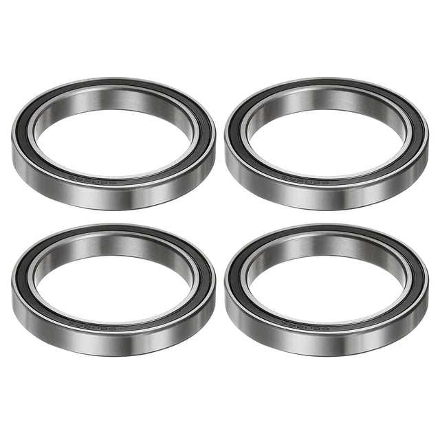 Unique Bargains 6808-2RS Roulements à Billes 40mmx52mmx7mm Acier Chromé ABEC3 Double Scellé Lot de 4
