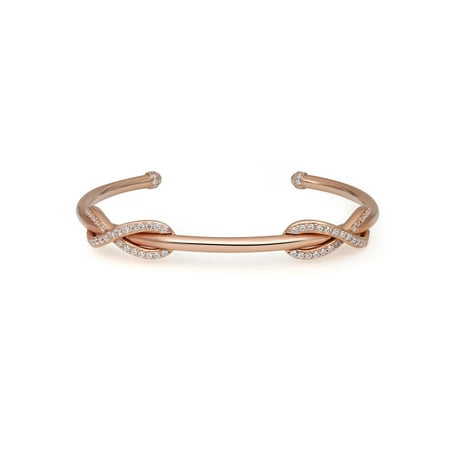Tiffany & Co. Infinity Double Diamond Cuff Bracelet 18K Rose Gold 0.65cttw