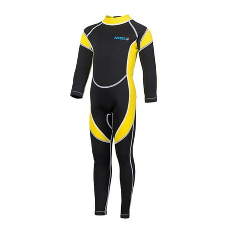 Kids Long Sleeve One Piece Wetsuit for Water Sports Surfing Diving