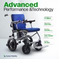 thumbnail image 2 of Culver Mobility - KANO - (only 35lbs) Foldable Electric Wheelchair, Travel Size, User-Friendly - Blue, 2 of 9
