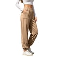 thumbnail image 5 of Qingpeng Womens High Waisted Jogger Sweatpants Elastic Drawstring Cuffed Ankle Casual Long Pants with Side Pockets, 5 of 6