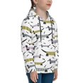 thumbnail image 3 of Fotbe Dachshund Dog Puppy Pattern Youth Pullover Hooded Sweatshirt, Boys Hoodie, Kangaroo Pocket Hoodie for Kids Girls -Medium, 3 of 6