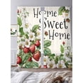 thumbnail image 2 of Strawberry Sheer Curtains for Living Room Bedroom Summer Fruits Spring Floral Botanical Sheer Curtains 84 Inch Long 2 Panels Set Light Filtering Curtain Window Treatments Drapes for Dining Room, 2 of 6