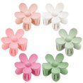 thumbnail image 1 of Pinzas para el pelo con flores (6 unidades) para mujer, pinzas grandes mate con forma de margarita, pinzas de sujeción fuerte, accesorios para cabello grueso, 6 colores, 1 of 1