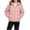 Pink-05, variant on Owordtank Girls Hooded Quilted Puffer Jacket Full Zip Elastic Cuff Side Pocket Warm Short Outerwear Coat