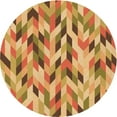 thumbnail image 1 of Ahgly Company Indoor Round Patterned Cantaloupe Orange Area Rugs, 4' Round, 1 of 1