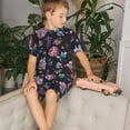 thumbnail image 4 of Balery Roses Flowers Conjunto de Pijama Infantil de Manga Corta con Estampado – Ropa de Dormir de Algodón Suave-X-Large, 4 of 6