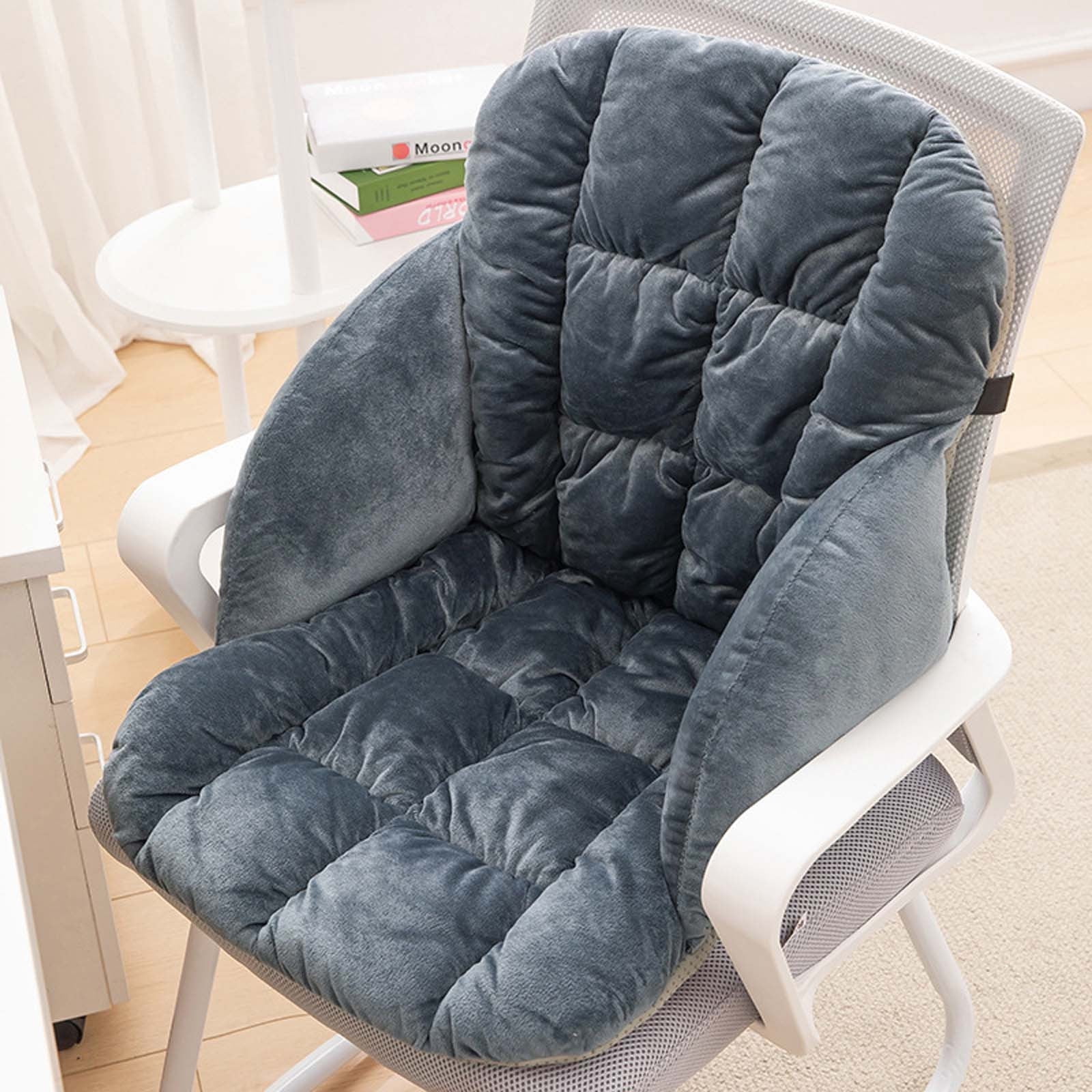 Cinvoph 20"x18" Thickened Chair Cushion Soft Seat Cushion Textured Seat Pad for Office Balcony Garden Chair Patio Sofa Cushion Indoor Outdoor Use, Dark Gray