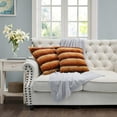 thumbnail image 4 of Home Soft Things Tip Printing Light Faux Fur Throw Pillow Cover Set of 2, 20'' x 20'', Meru Stripe Umber, 4 of 7