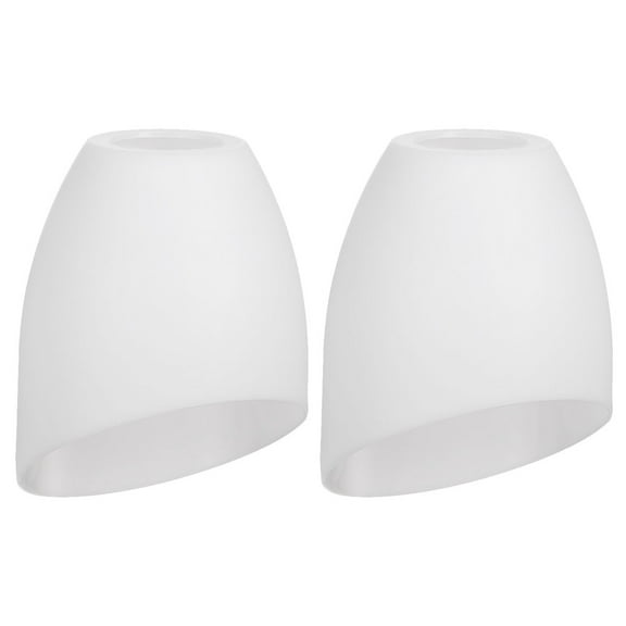 2 Pcs Bulb Square Lamp Shades Angled Horseshoe Lampshade 13.00X8.50X8.50CM White