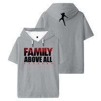 Roman Reigns Family Above All Hooded T-shirt Short Sleeve Sport Gym Tee Women Men Outdoor Sportwear