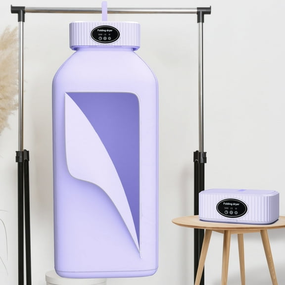 Portable Clothes Dryer, Small Foldable Electric Compact Drying Machine for Travel,RV, with Dry Bag