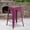Purple, variant on Emma + Oliver 24"H Backless Purple Counter Height Stool with Wood Seat