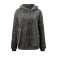 thumbnail image 5 of White Hoodie Womens Oversized Sweatshirt Lightweight Zip Up Casual Women's Hooded Long Sleeve Pullover Lined Comfortable Loose Fit Fall Winter Fashion Top For Daily Wear, 5 of 6