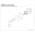 thumbnail image 3 of Kingston Brass KS4042DL Concord Single-Handle Six-Way Diverter Valve with Square Trim Kit, Polished Brass, 3 of 4