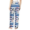 thumbnail image 3 of Uemuo Bulldog Friend Pattern Women's Wide Leg Palazzo Lounge Pants with Pockets Light Weight Loose Comfy Casual Pajama Pants-XX-Large, 3 of 9