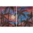 thumbnail image 2 of Coolnut Palm Tree Kitchen Curtains 2 Panels, UV Protected Tier Curtains Half Window Curtains Kitchen Tiers for Guest Room Bathroom Sink Laundry Room Basement,24 x 27 Inch, 2 of 6