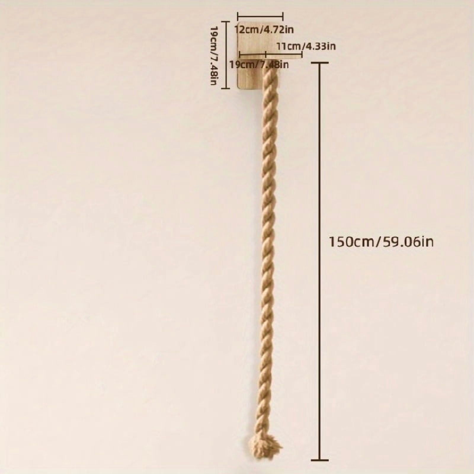 Wall Mounted Cat Climbing Frame, Premium Pine Cat Tree Tower With 0.8 x 59.1 Inch Climbing Rope, Wall Mounted Cat Steps With Sisal Rope, Space Saving Cat Wall Furniture For Indoor Cat Playground