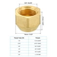 thumbnail image 2 of Uxcell 5/8-18UNF Female Thread 3/8" Brass Flare Cap SAE Flare Fitting 45 Degree Hex Pipe Fitting 3 Pack, 2 of 5