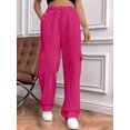 thumbnail image 4 of Womens Cargo Sweatpants Baggy Fleece High Waisted Joggers Sweat Pants Athletic Pants Red L, 4 of 8