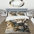 thumbnail image 2 of Designart "Black and Gold Camellias in Bouquet I" Floral & Botanical Bedding Covert Set - Camellia Black Floral Bed Set With 2 Shams, 2 of 6