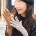 thumbnail image 5 of Guantes de invierno para mujer, cálidos guantes de punto de lana elásticos sin dedos con dedos para pantalla táctil 1108, 5 of 5