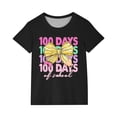 thumbnail image 2 of Frwgonr T-Shirts for Boys Girls Black Kids 100th Day of School T-Shirt Celebration Top 3-14, 2 of 5